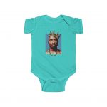 Awesome Rapper 2Pac Amaru Shakur Wearing Crown Baby Onesie