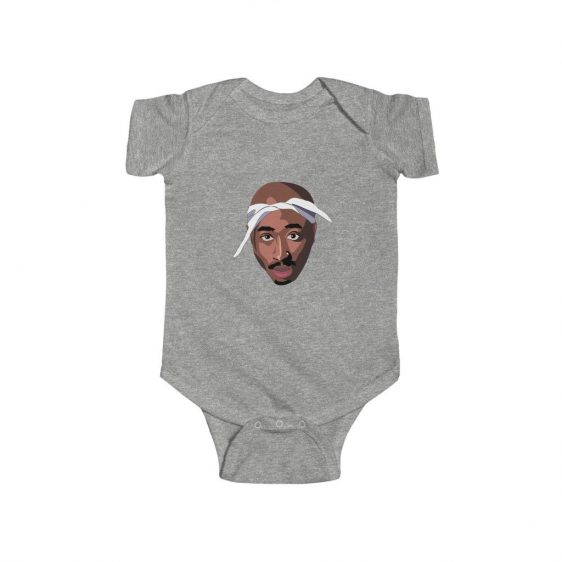 Legendary Rapper Tupac Shakur Head Art Baby Toddler Onesie