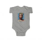 Awesome Rapper 2Pac Amaru Shakur Wearing Crown Baby Onesie