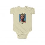 Awesome Rapper 2Pac Amaru Shakur Wearing Crown Baby Onesie