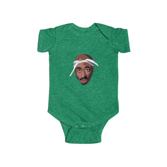 Legendary Rapper Tupac Shakur Head Art Baby Toddler Onesie