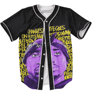 Awesome Popular Song by Tupac Shakur Artwork Baseball Jersey