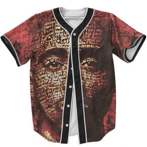 Awesome Tupac Makaveli Death Art Tribute Dope Baseball Jersey