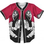 Badass Hip Hop 2Pac Shakur Makaveli Rapper Red Baseball Jersey