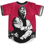 Badass Hip Hop 2Pac Shakur Makaveli Rapper Red Baseball Jersey