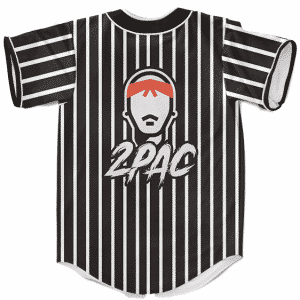 Classic Icon 2Pac Shakur Hip Hop Legend Striped Baseball Jersey