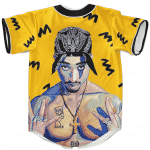 Gangsta Hip Hop Rapper Tupac Shakur Dope Pattern Baseball Jersey