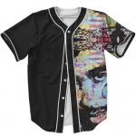 Gangsta Rapper Tupac Shakur Colorful Graffiti Art Baseball Jersey