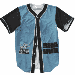 Rapper 2Pac Shakur West Coast Hip Hop Blue Baseball Jersey