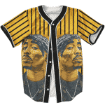 Thug Life 2Pac Shakur Hip Hop Art Dope Orange Baseball Jersey