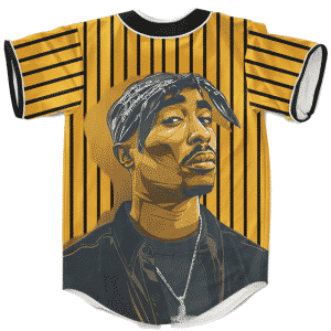Thug Life 2Pac Shakur Hip Hop Art Dope Orange Baseball Jersey