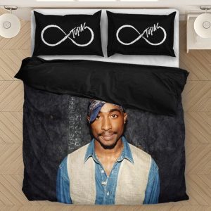 Tupac Amaru Shakur Rapper Amazing Black Bedding Set