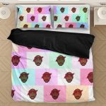 Tupac Makaveli Rainbow Colours Cute Pattern Bedding Set