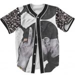 Tupac Makaveli Shakur Middle Finger Up Dope Baseball Jersey