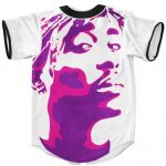 Tupac Makaveli Trippy Color Art Purple Shade Baseball Jersey