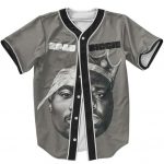 Tupac Shakur & Biggie Smalls Half Face Design Baseball Jersey