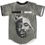 Tupac Shakur & Biggie Smalls Half Face Design Baseball Jersey