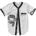 Tupac Shakur Cross Design Lyrics Death Tribute Baseball Jersey