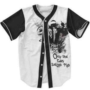 West Coast Style Tupac Only God Can Judge Me Baseball Jersey
