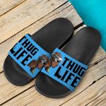 2Pac Amaru Shakur Thug Life Cartoon Art Dope Slide Sandals