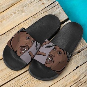 2Pac Shakur Cheerful Expression Art Cool Slide Sandals