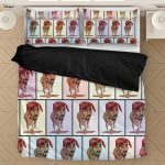 2pac Shakur Bandana Drip Art Colourful Pattern Bedding Set
