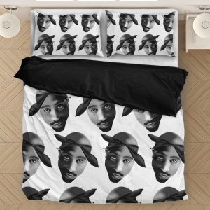 2pac Shakur Bubble Head Pattern Thug Life Amazing Bedding Set