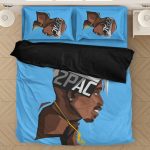 2pac Shakur Flat Design Art Illustration Dope Bedding Set