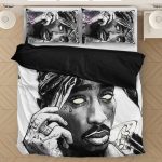 2pac Shakur Makaveli Zombie Design Illustration Bedding Set