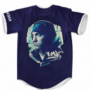 8 Mile Slim Shady Eminem Dark Blue Baseball Uniform