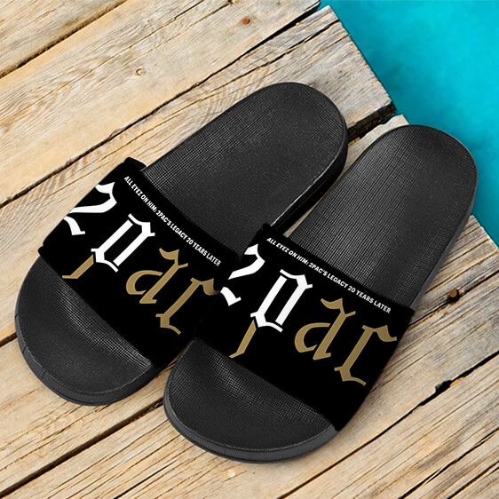 All Eyez On Him 2Pac Makaveli Legacy Awesome Slide Sandals