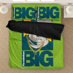 Amazing Rap Icon The Notorious B.I.G. Green Bedding Set