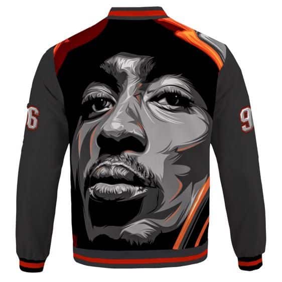 Amazing Tupac Makaveli Face Art 96 Tribute Varsity Jacket