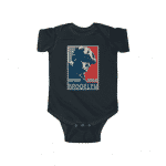 American Rapper Biggie Smalls Two-Color Portrait Baby Romper