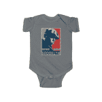 American Rapper Biggie Smalls Two-Color Portrait Baby Romper
