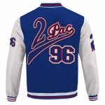 Awesome American Rapper 2Pac 96 Blue Varsity Jacket