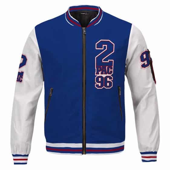 Awesome American Rapper 2Pac 96 Blue Varsity Jacket