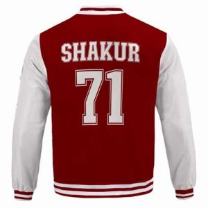 Awesome Iconic Rapper 2Pac Shakur 71 LA Red Varsity Jacket