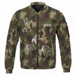 Awesome Tupac Shakur Body Tattoos Camouflage Bomber Jacket