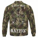 Awesome Tupac Shakur Body Tattoos Camouflage Bomber Jacket