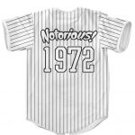 The Notorious Biggie Smalls Minimalist White Pinstripes Baseball Uniform