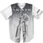 Badass American Rap Icon Eminem Gray Baseball Jersey