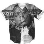 Big Poppa Biggie Smalls All Over Print Gray Awesome Baseball Jersey