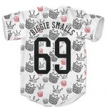 Big Poppa Biggie Smalls Minimalist White Dope Baseball Uniform