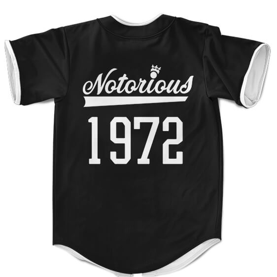 Big Poppa Notorious BIG 1972 Birthyear Clean Black Dope Baseball Uniform
