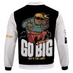 Biggie Riding Skateboard Go Big Sky’s The Limit Varsity Jacket