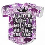 Biggie Smalls Bubble Head Pattern Purple Minimalist Baseball Uniform