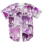 Biggie Smalls Bubble Head Pattern Purple Minimalist Baseball Uniform