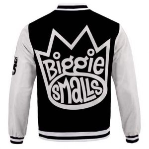 Biggie Smalls Crown Logo Notorious Minimalist Varsity Jacket