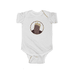Biggie Smalls Crown & Necklace Minimalistic Art Baby Romper